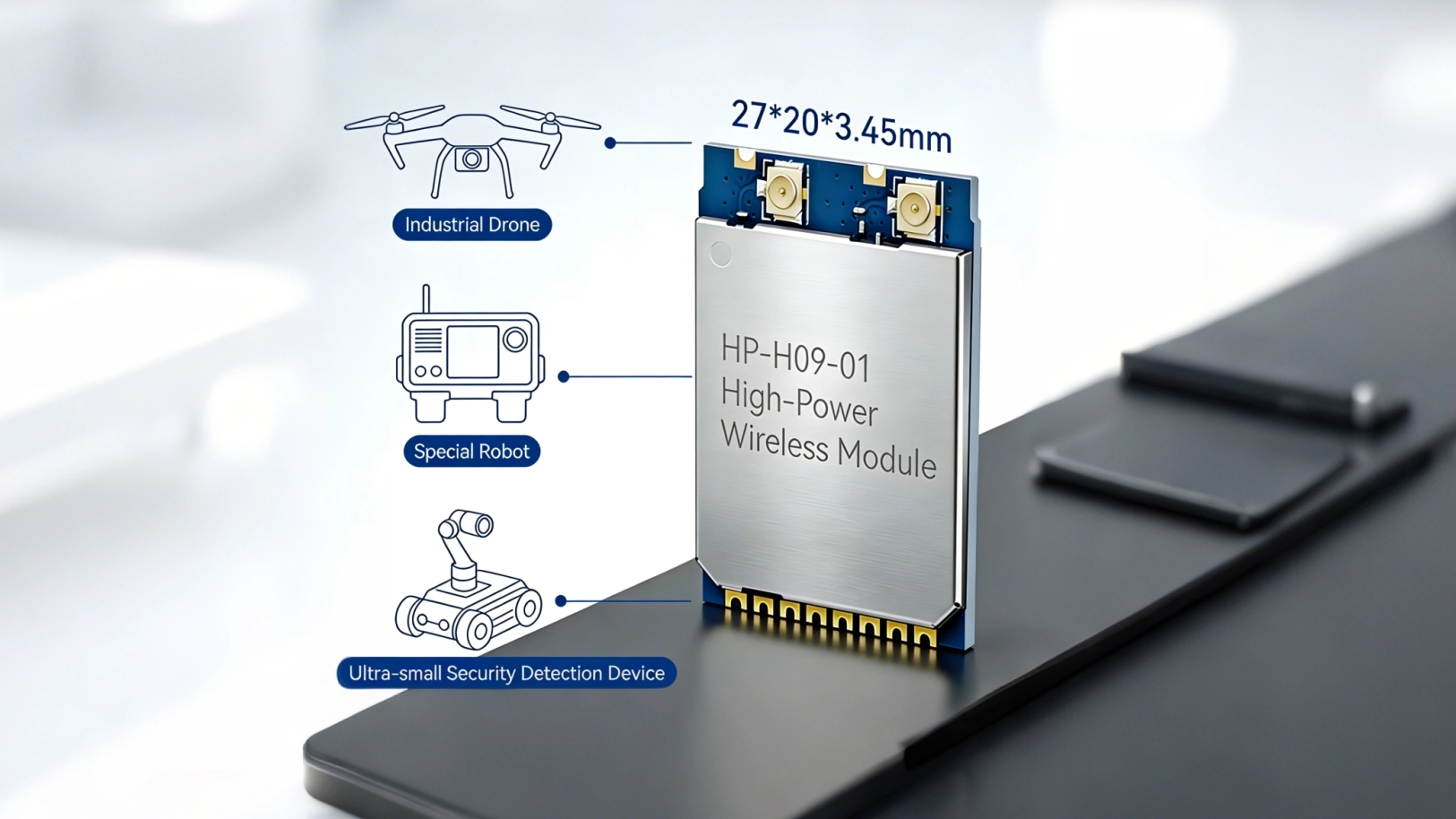 Kilometer-Level 5G Wireless Transmission Breakthrough! HP-H09-01 High-Power WiFi Module Redefines Industrial Wireless Communication
