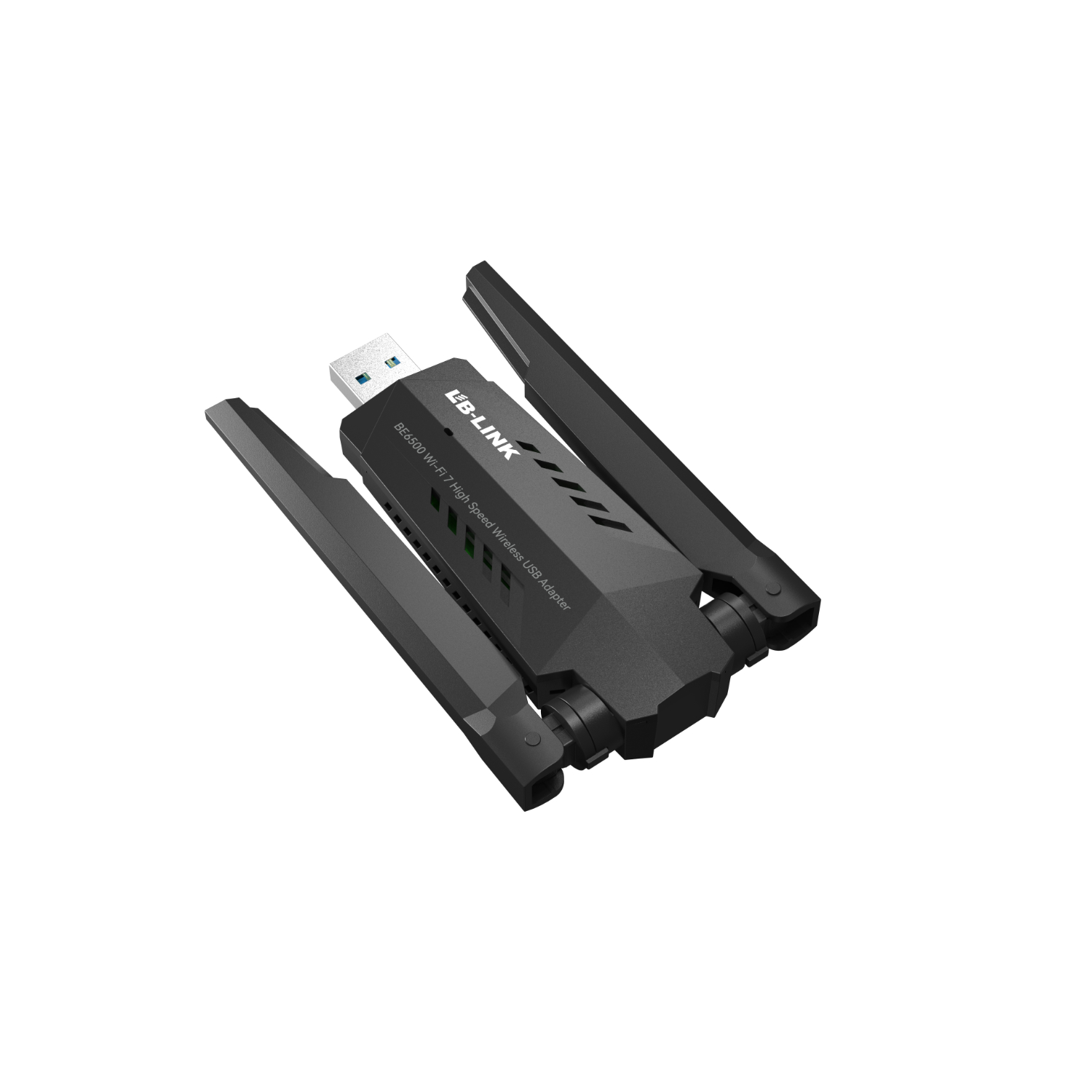 Adaptateur WiFi 7 USB3.0 - 6452 Mbps Tri-Bande (2.4G/5.8G/6G) - Double Antenne - Plug & Play Pour PC