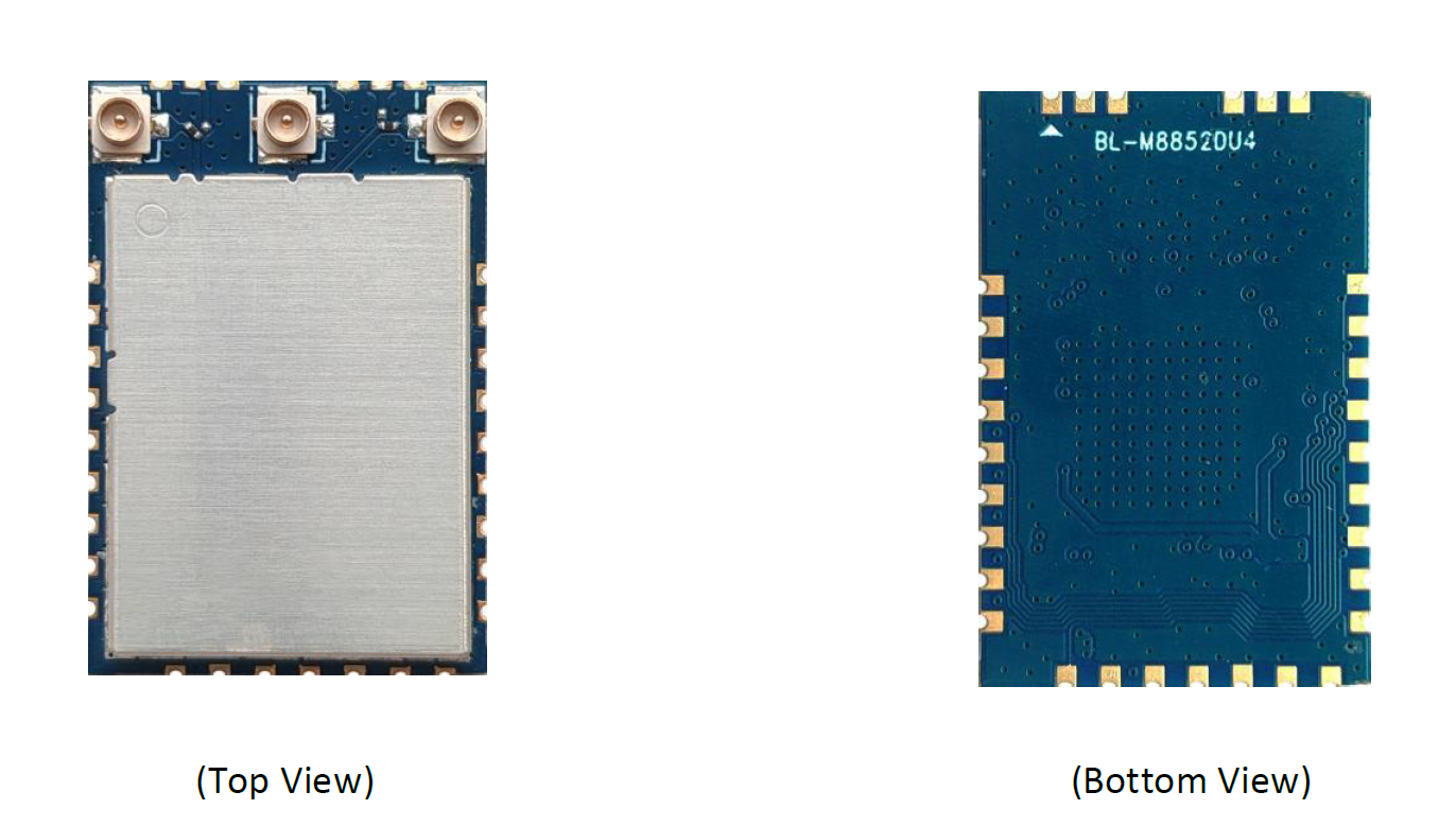 BL-M8852DU4 سه باند Wi-Fi 6E + بلوتوث 5.3 ماژول نمای بالا و پایین