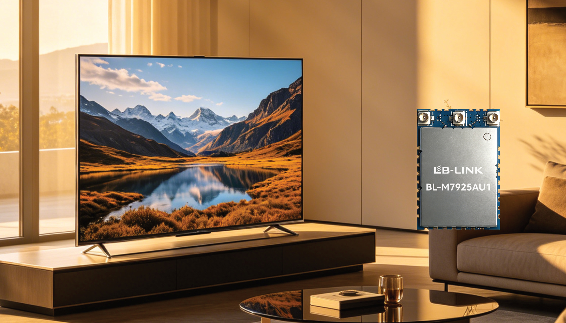 BL-M7925AU1 WiFi 7 module enabling buffer-free 4K/8K smart TV streaming