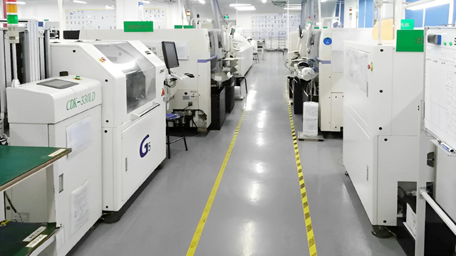 SMT patch line in Shenzhen factory